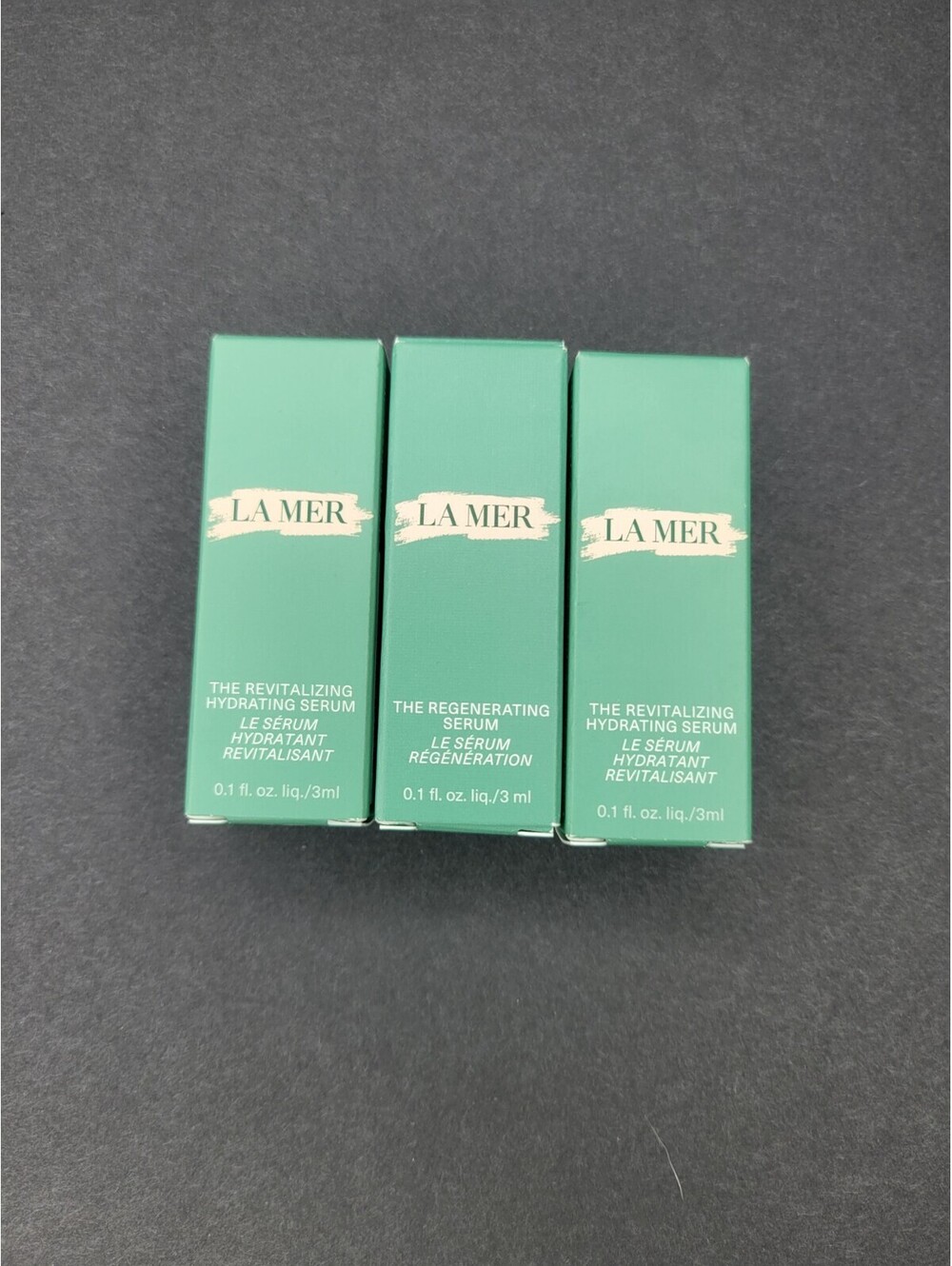 3x La Mer The Revitalizing Hydrating Serum .1oz / 3 ml ea Total 0.3oz/9ml *NEW*